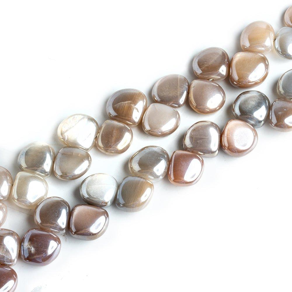 Mystic Multi Moonstone Plain Hearts - Lot of 2 - The Bead Traders