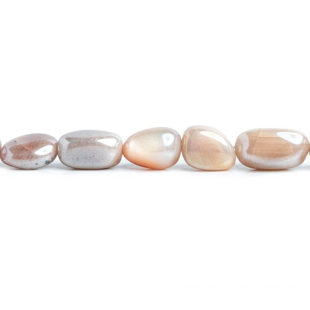 Mystic Multi Moonstone Plain Nugget Beads 13 inch 27 pieces - The Bead Traders