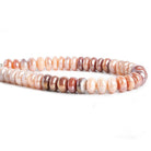 Mystic Multi Moonstone Plain Rondelle Beads 8 inch 38 pieces - The Bead Traders