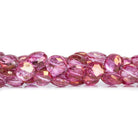 Mystic Pink Topaz Faceted Coin Beads 8 inch 18 pieces - The Bead Traders