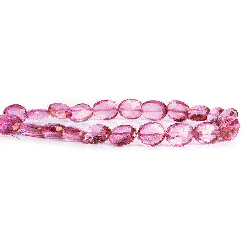 Mystic Pink Topaz Faceted Oval Beads 8 inch 17 pieces - The Bead Traders
