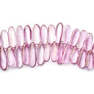 Mystic Pink Topaz top drilled pears 7.5 inches 86 beads - The Bead Traders