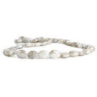 Mystic Platinum Grey Moonstone Faceted Oval Beads 14 inch 35 pieces - The Bead Traders