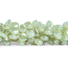 Mystic Prehnite Corner Drilled Pillows 8 inch 45 pieces - The Bead Traders