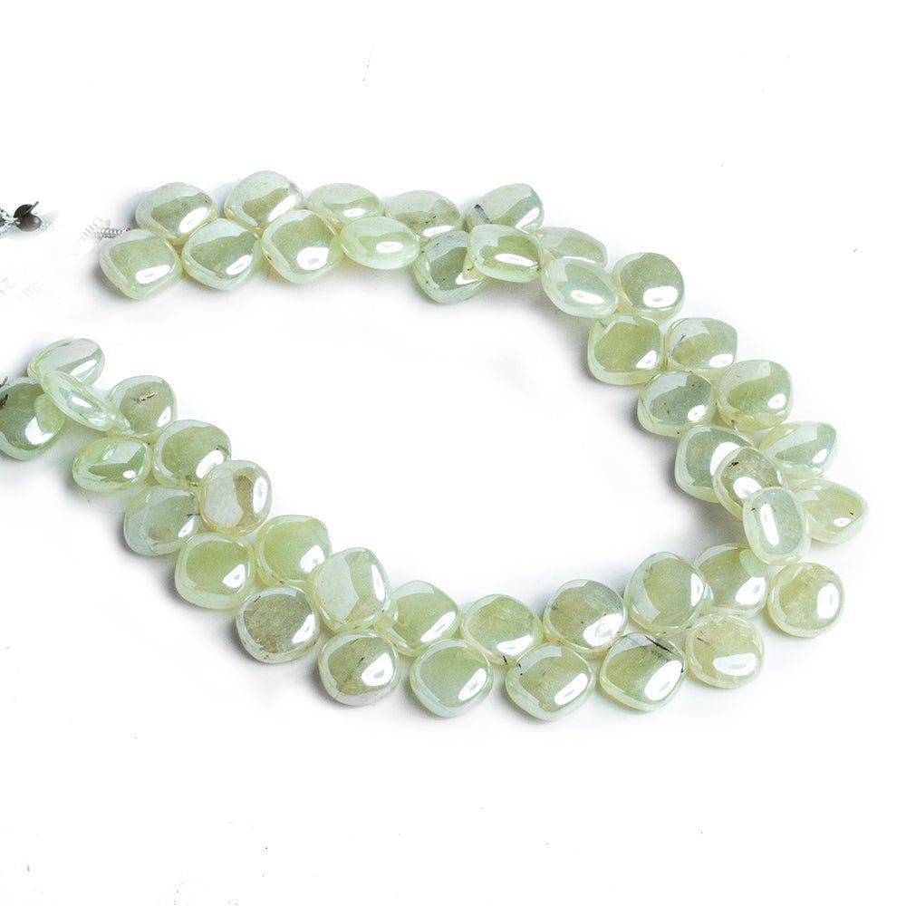 Mystic Prehnite Corner Drilled Pillows 8 inch 45 pieces - The Bead Traders