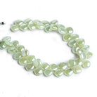 Mystic Prehnite Corner Drilled Pillows 8 inch 45 pieces - The Bead Traders