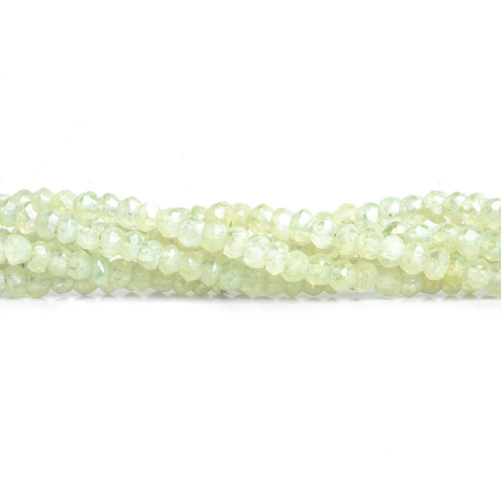 Mystic Prehnite Faceted Rondelle Beads 13 inch 110 pieces - The Bead Traders