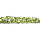 Mystic Prehnite Plain Heart Beads 8 inch 53 pieces - The Bead Traders