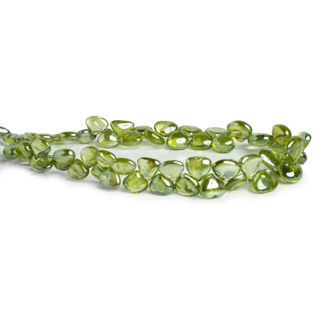 Mystic Prehnite Plain Heart Beads 8 inch 53 pieces - The Bead Traders