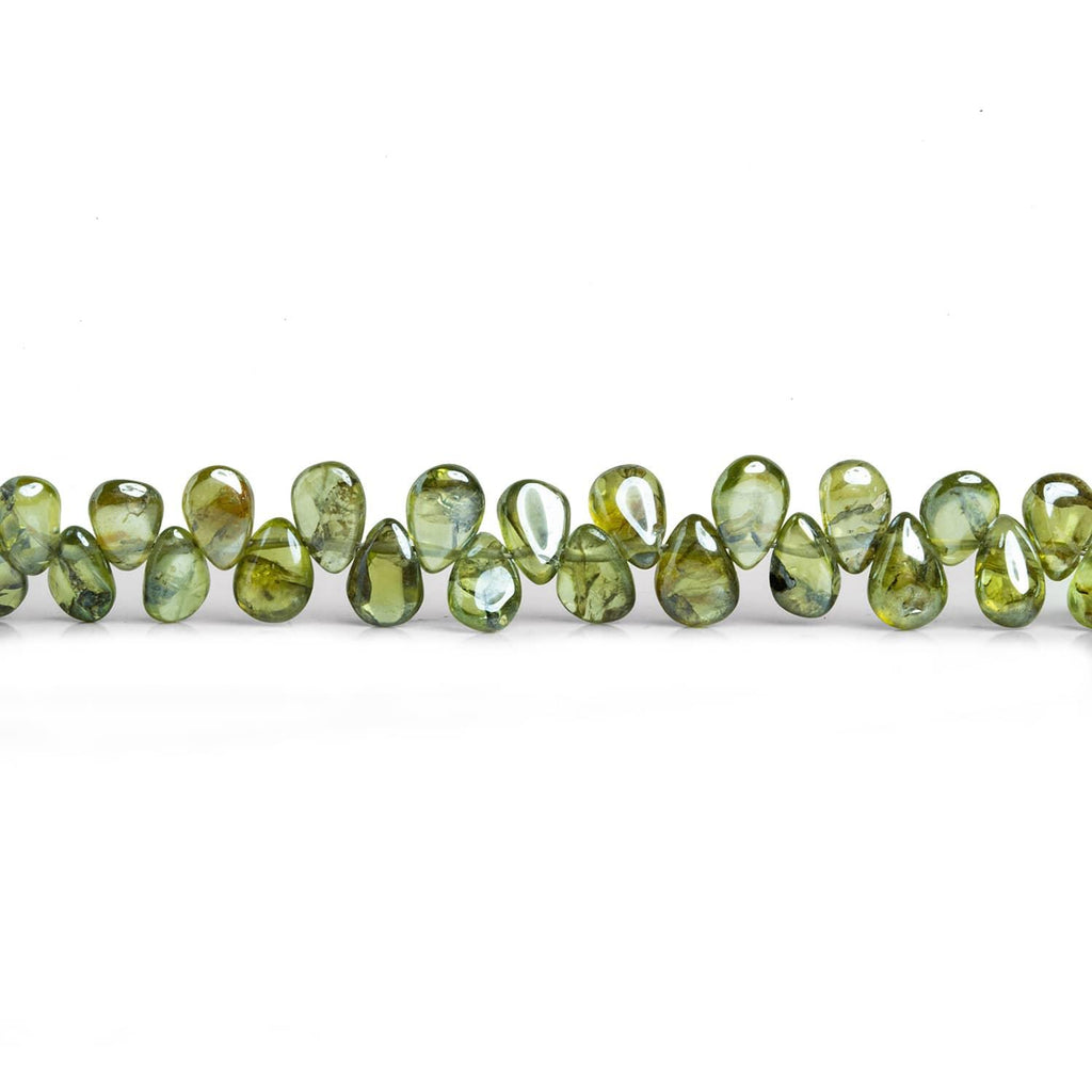 Mystic Prehnite Plain Pear Beads 8 inch 70 pieces - The Bead Traders
