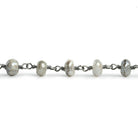 Mystic Quartz Faceted Rondelle Black Gold Chain by the Foot 24 pieces - The Bead Traders