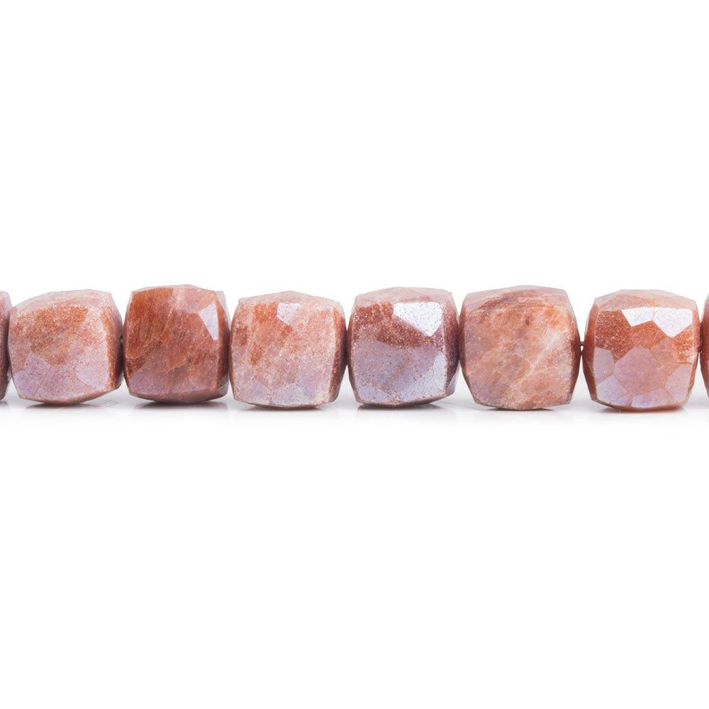 Mystic Red Quartz Faceted Cube Beads 8 inch 25 pieces - The Bead Traders