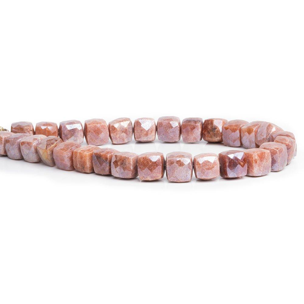 Mystic Red Quartz Faceted Cube Beads 8 inch 25 pieces - The Bead Traders