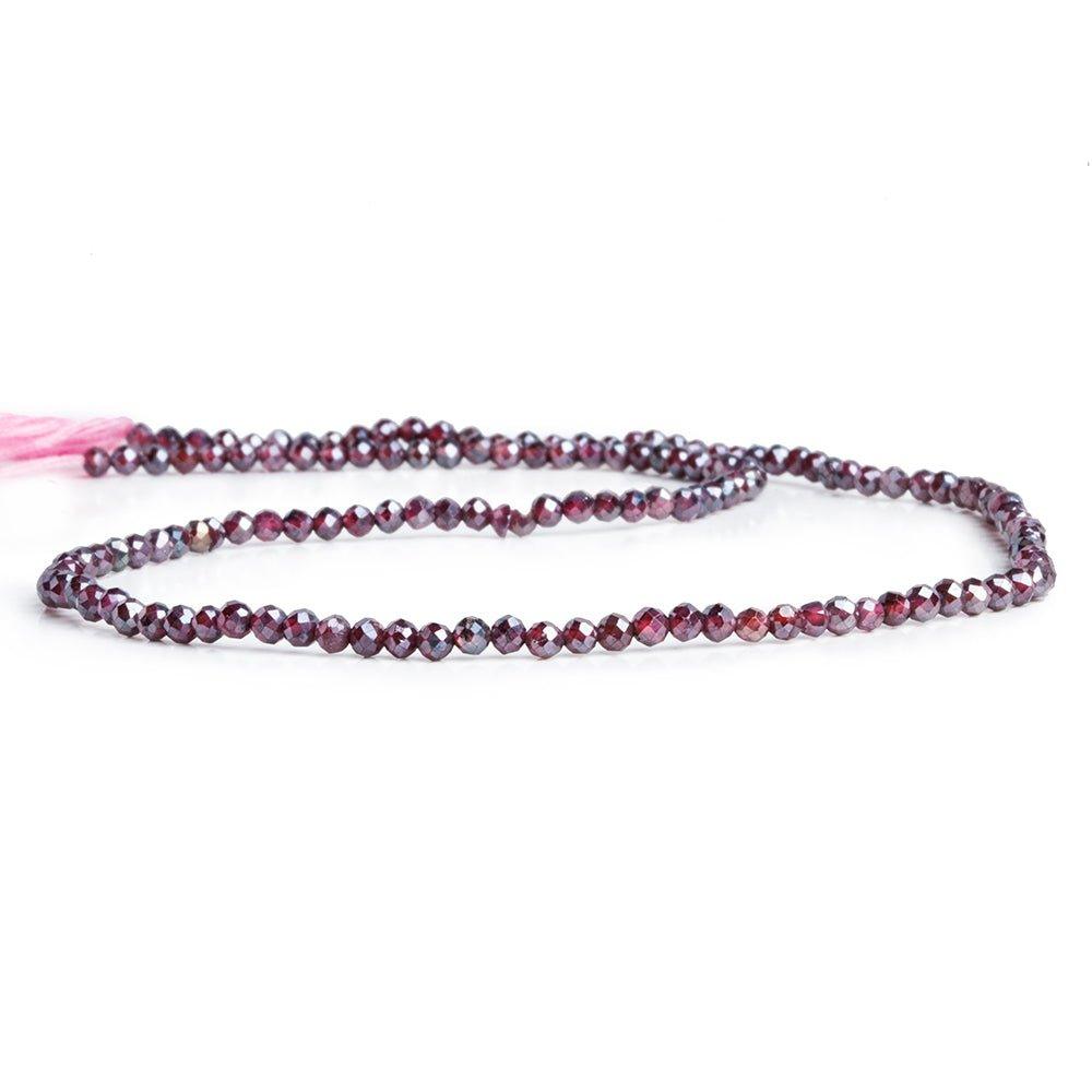 Mystic Rhodolite Microfaceted Round Beads 12 inch 140 pieces - The Bead Traders