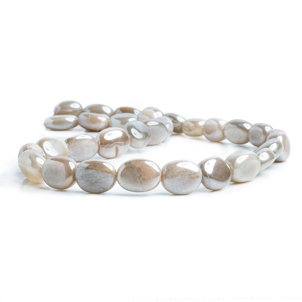 Mystic Rose Moonstone Plain Nugget Beads 13 inch 30 pieces - The Bead Traders