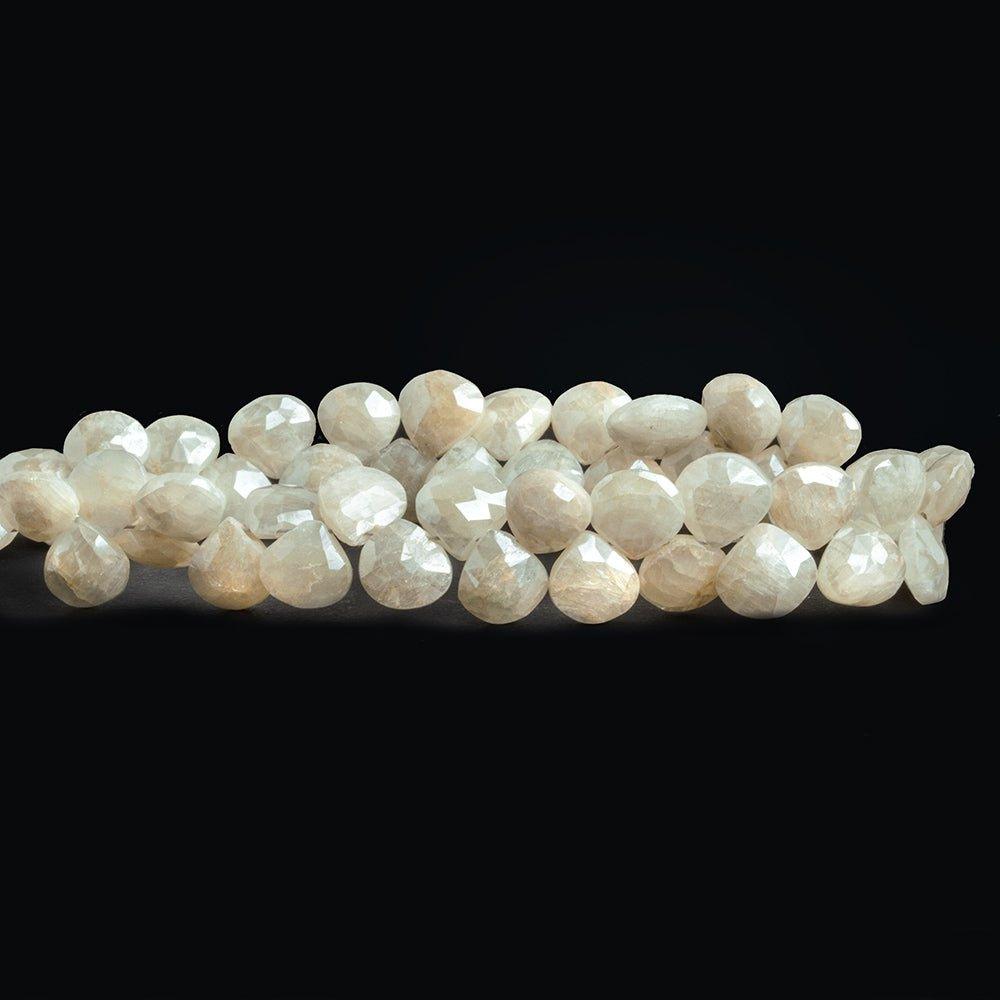 Mystic Sapphire Faceted Heart Beads 8 inch 50 pieces - The Bead Traders