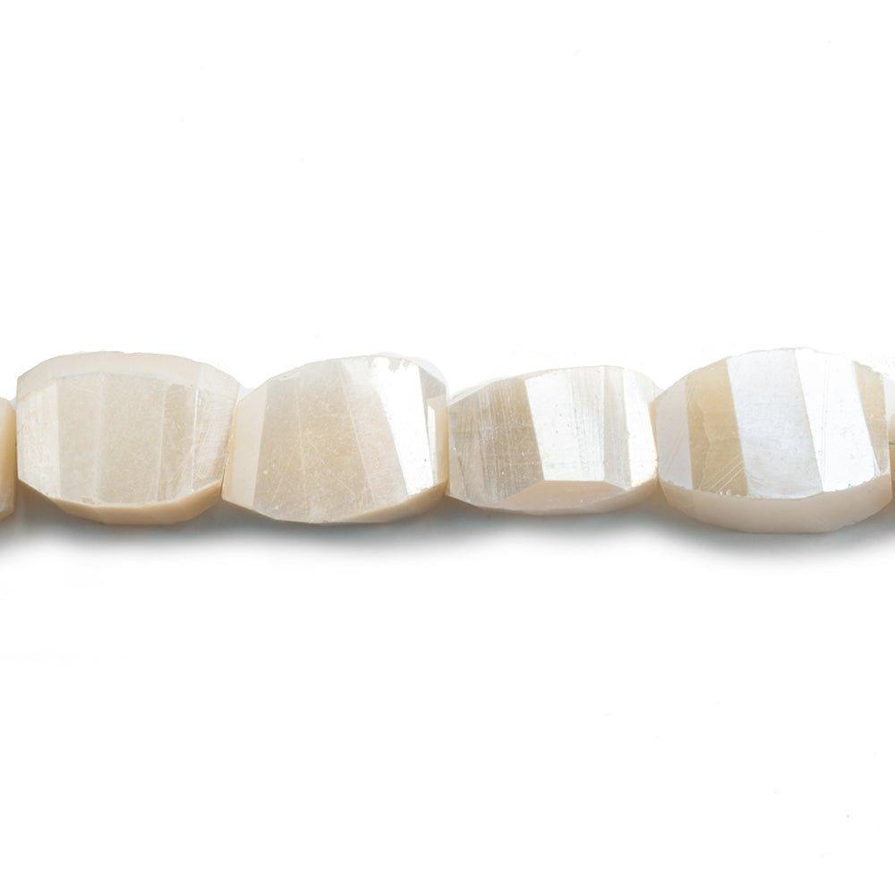 Mystic Tan Moonstone Faceted Twist Beads 8 inch 15 pieces - The Bead Traders