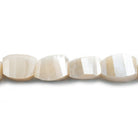 Mystic Tan Moonstone Faceted Twist Beads 8 inch 15 pieces - The Bead Traders