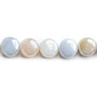 Mystic Turkish Chalcedony Plain Coin Beads 8 inch 20 pieces - The Bead Traders