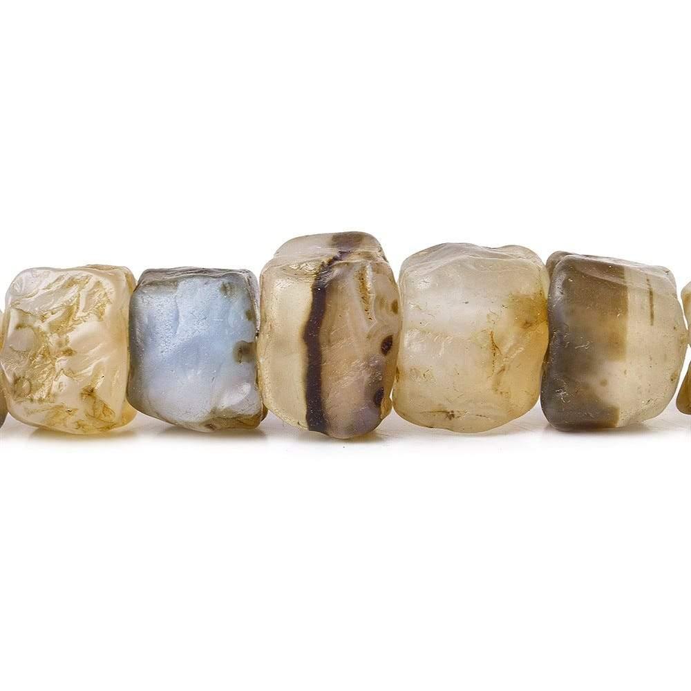 Natural Agate Tumbled Hammer Faceted Cube Beads - The Bead Traders