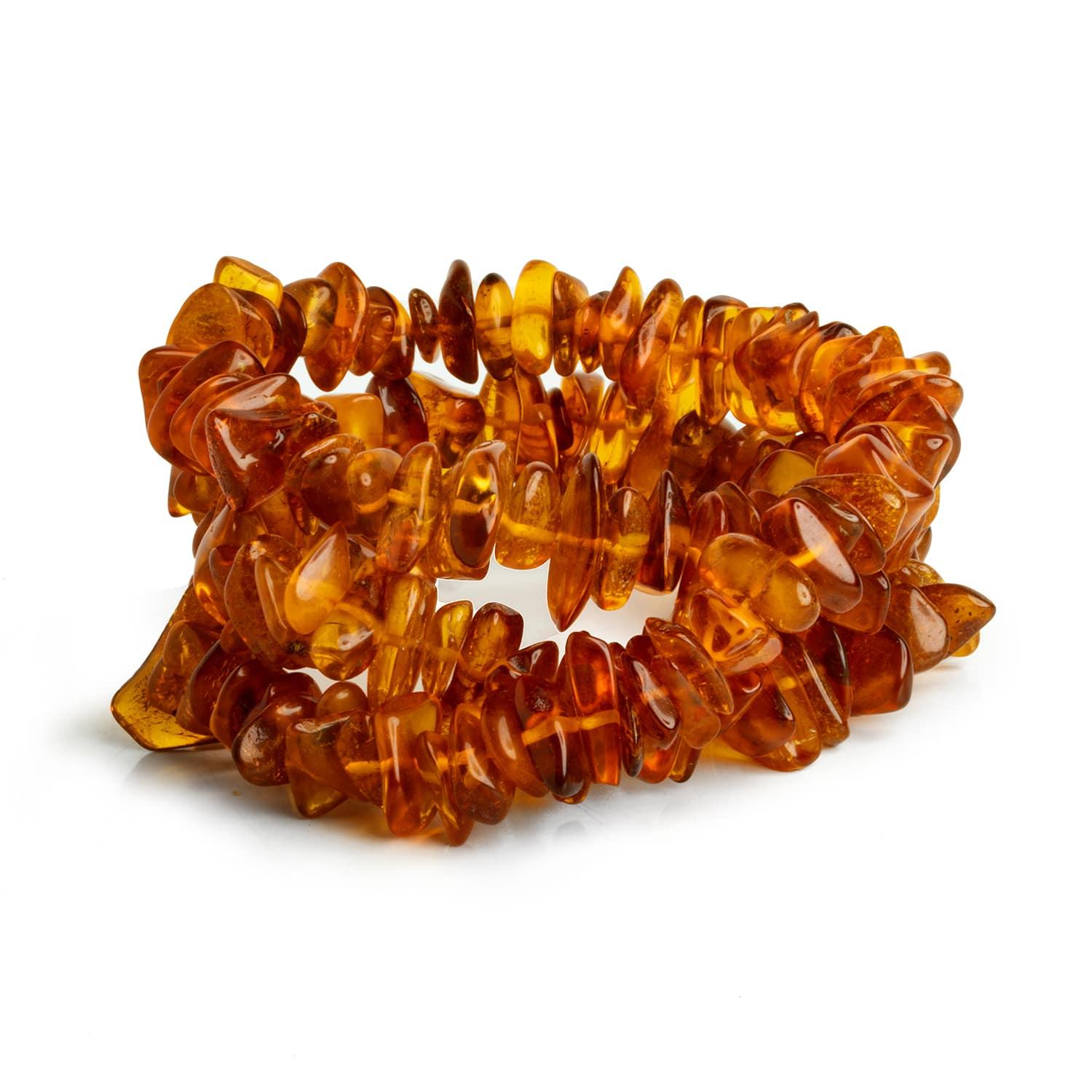 Natural Baltic Amber Plain Nugget Beads 22 inch 85 pieces - The Bead Traders