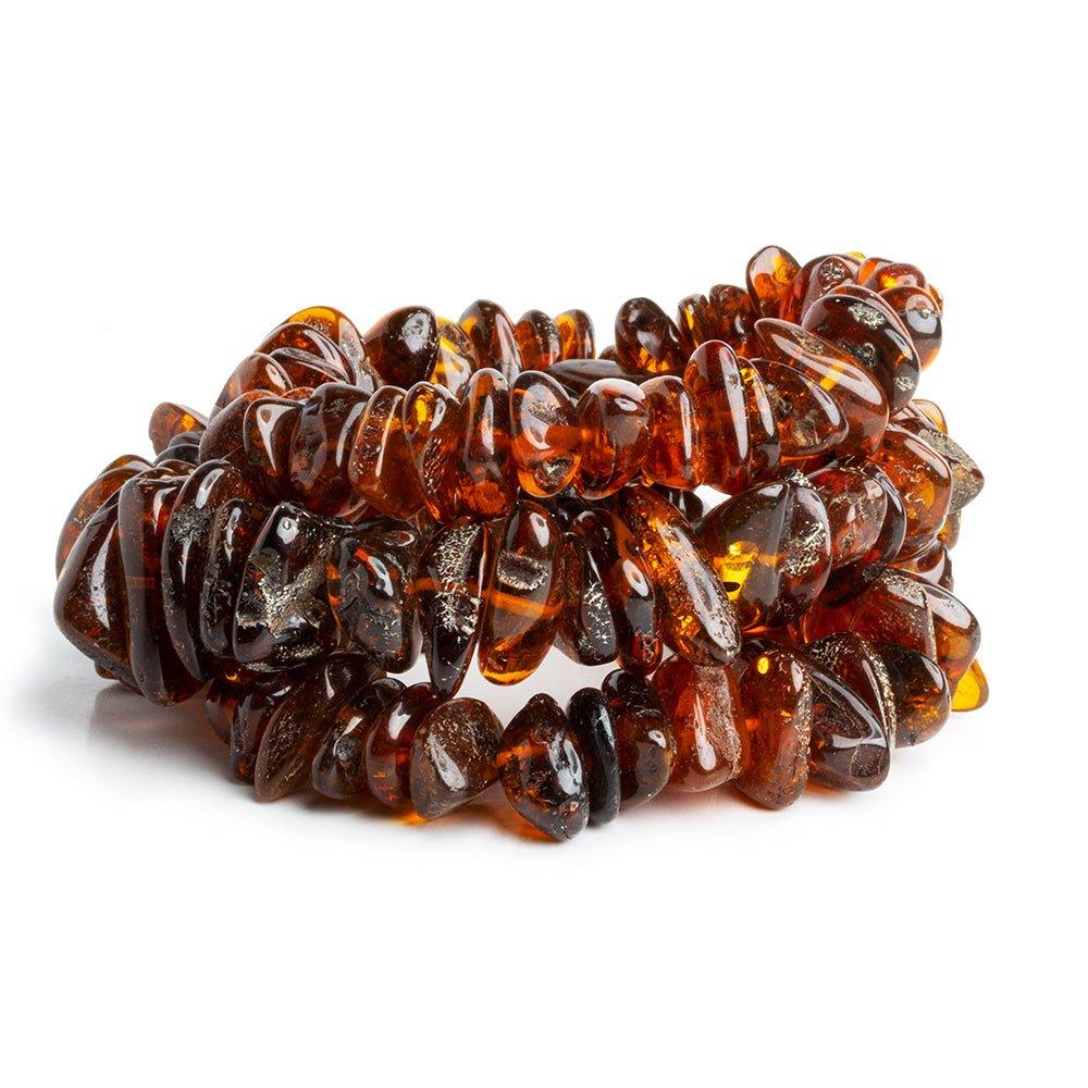 Natural Baltic Amber Plain Nugget Beads 24 inch 100 pieces - The Bead Traders