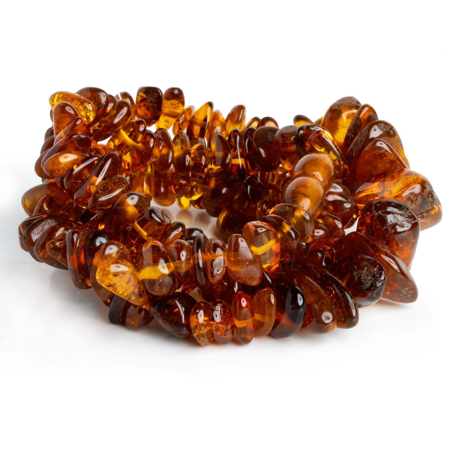Natural Baltic Amber Plain Nugget Beads 25 inch 160 pieces - The Bead Traders