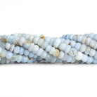 Natural Chalcedony Hand Cut Faceted Rondelle Beads 12 inch 85 pieces - The Bead Traders
