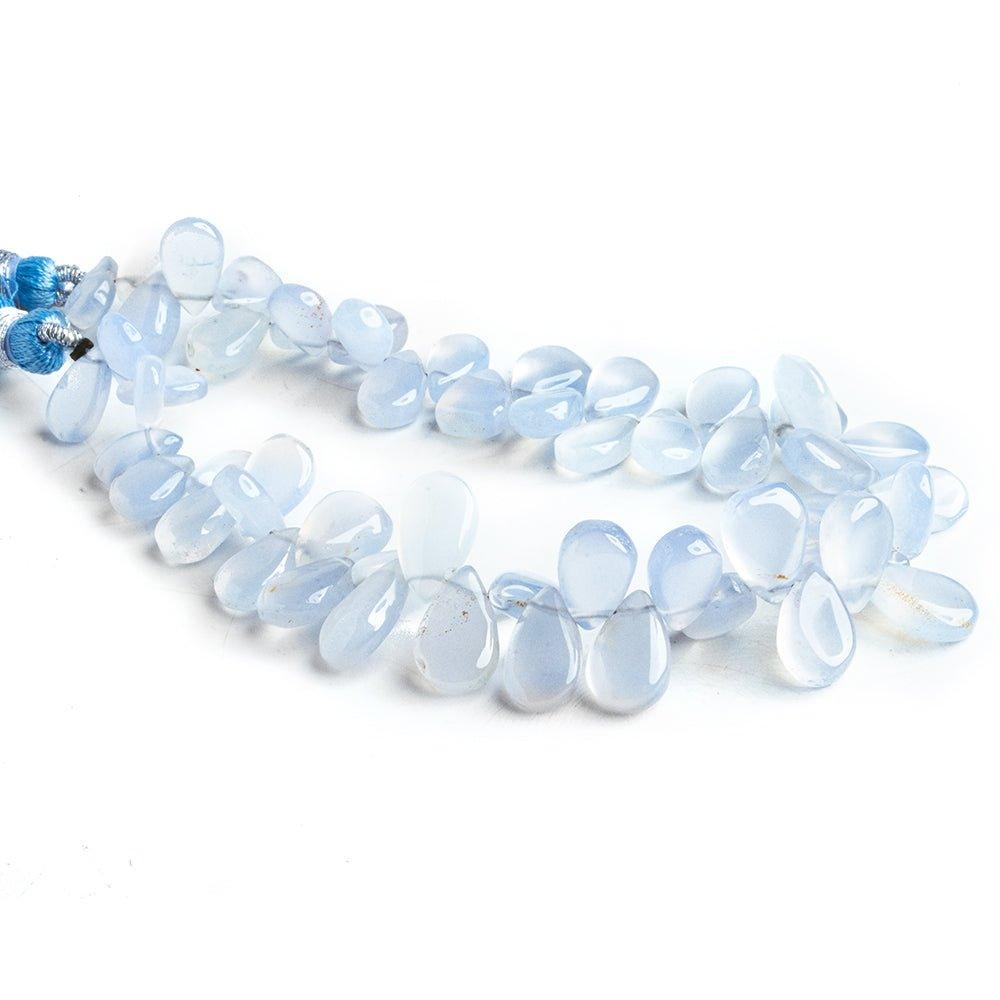 Natural Chalcedony Plain Pear Beads 8 inch 55 pieces - The Bead Traders
