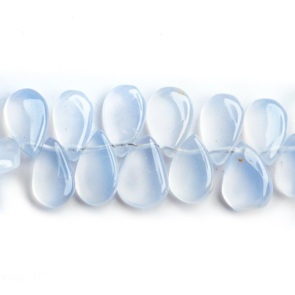 Natural Chalcedony Plain Pear Beads 8 inch 55 pieces - The Bead Traders