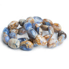 Natural Chalcedony w/ Matrix Plain Nugget Beads 8 inch 11 pieces - The Bead Traders
