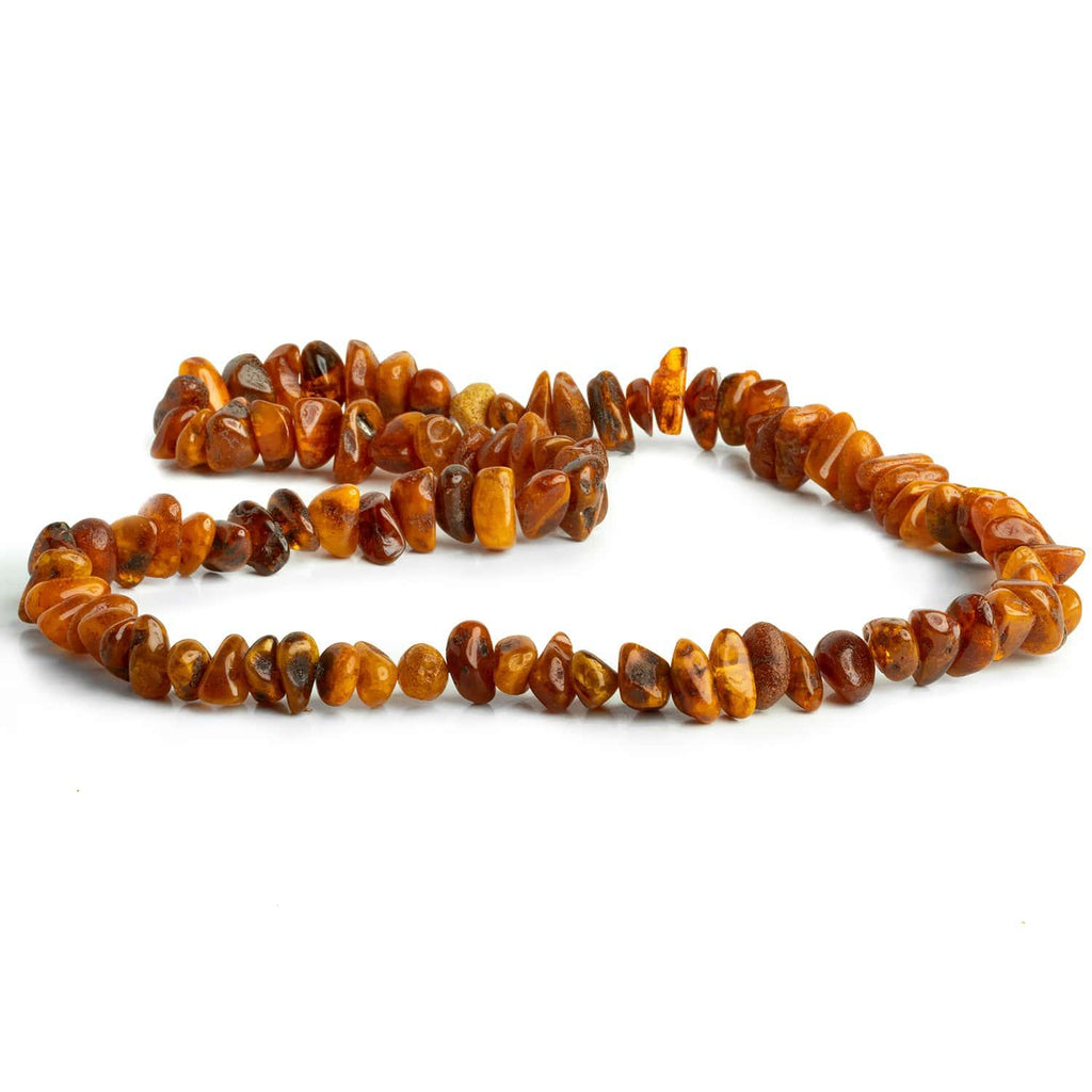 Natural Golden Baltic Amber Plain Nugget Beads 26 inch 85 pieces - The Bead Traders