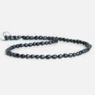 Navy Peacock Oval Freshwater Pearls 15 inch 70 pieces - The Bead Traders