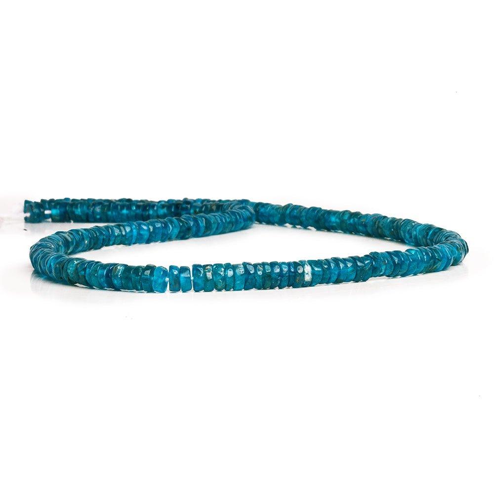 Neon Apatite Plain Heishi Beads 16 inch 210 pieces - The Bead Traders