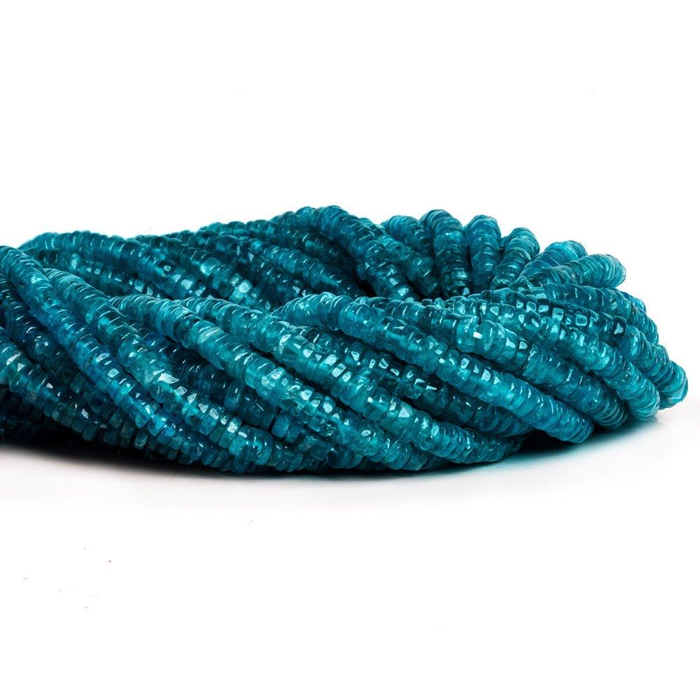 Neon Apatite Plain Heishi Beads 16 inch 210 pieces - The Bead Traders