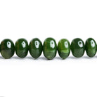 Nephrite Jade Plain Rondelle Beads 18 inch 79 pieces - The Bead Traders