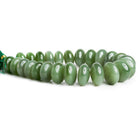 Nephrite Jade Plain Rondelle Beads 9 inch 25 pieces - The Bead Traders
