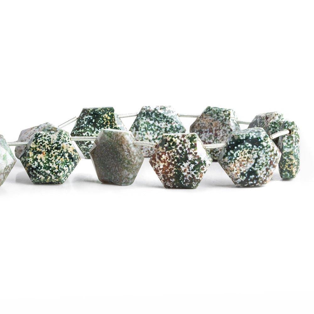 Ocean Jasper Hexagon Star Beads 8 inch 11 pieces - The Bead Traders