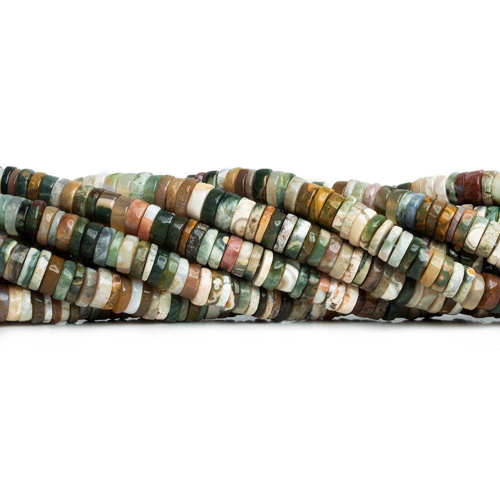 Ocean Jasper Plain Heishi Beads 16 inch 200 pieces - The Bead Traders