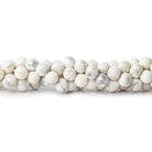 Off White Howlite Beads Plain 5mm Rounds, 14" length, 69 pcs - The Bead Traders