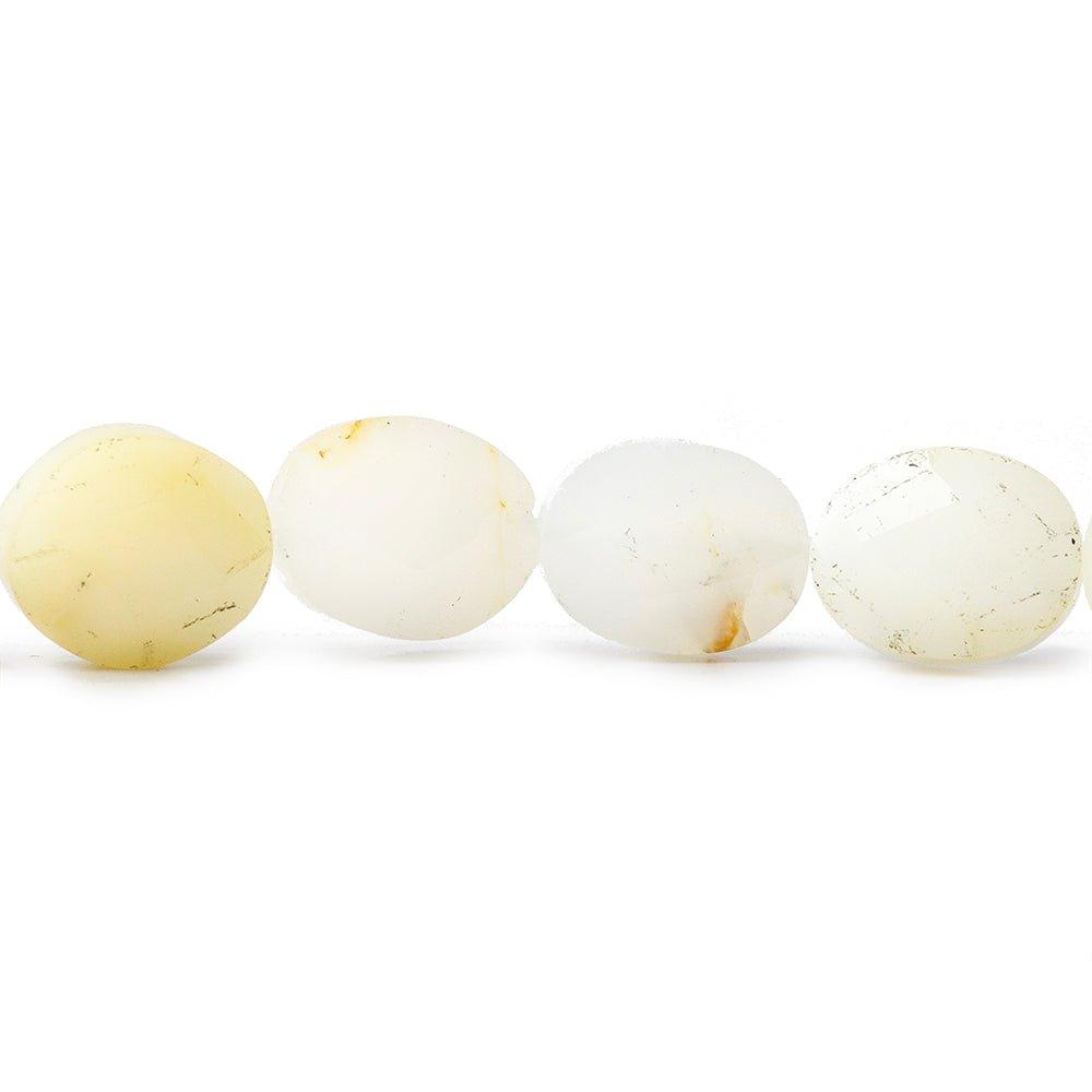 Off White Peruvian Dendritic Opal Beads Faceted 10x8mm Ovals, 16" length, 40 pcs - The Bead Traders