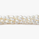 Off White straight drilled Baroque Freshwater Pearl 15 inch 52 beads 5x4-7x4mm - The Bead Traders