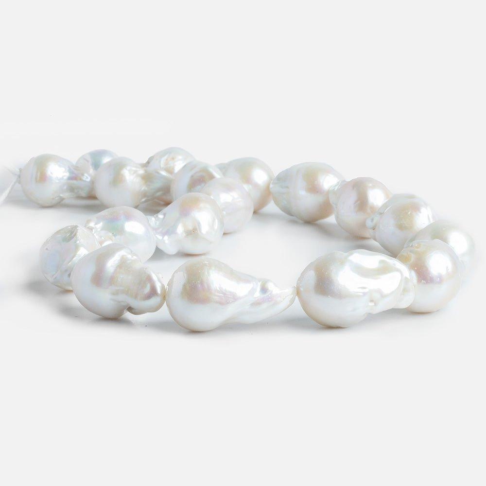 Off White Ultra Baroque Freshwater Pearls 16 inch 19 pieces - The Bead Traders