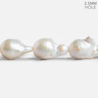 Off White Ultra Baroque Large Hole Freshwater Pearls 4 inch 5 pieces - The Bead Traders