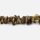 Olive Green Center Drilled Keshi Freshwater Pearl 168 pieces - The Bead Traders