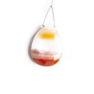 Orange Banded Agate Faceted Pear Focal Bead 1 Piece - The Bead Traders