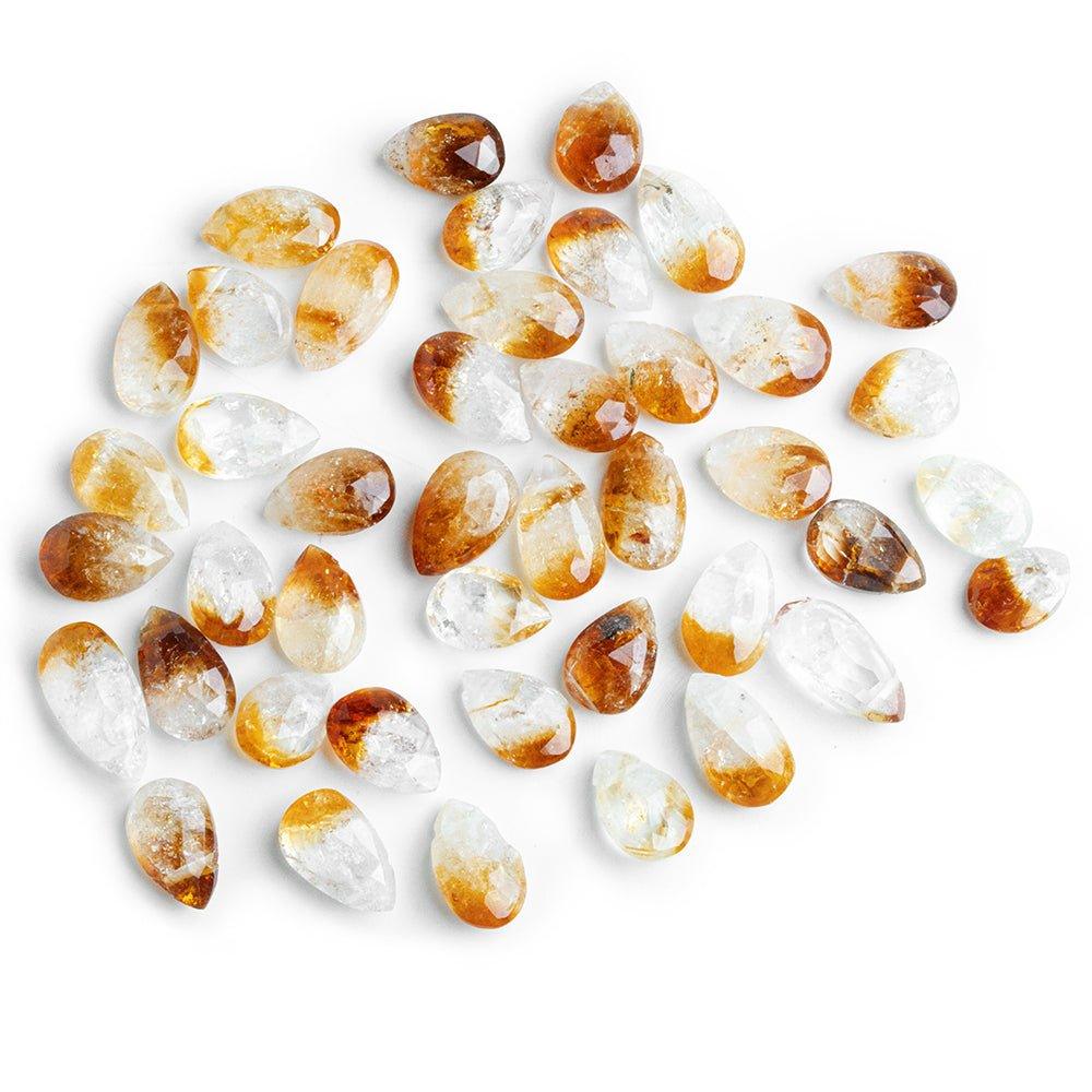 Organic Citrine Faceted Pear Beads 43 pieces - The Bead Traders