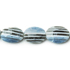 Owyhee Denim Blue Opal banded faceted ovals 8 inch 16x12-18x13mm 10 beads - The Bead Traders