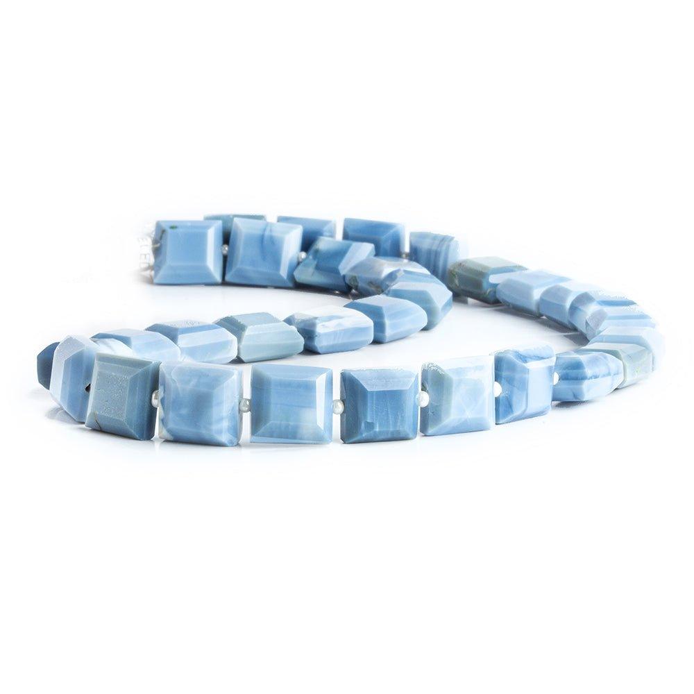 Owyhee Denim blue Opal faceted squares 30 beads 14 inch 9x9x5mm AA - The Bead Traders