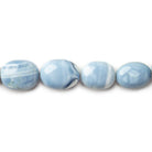 Owyhee Denim Blue Opal Plain Nugget Beads 18 inch 10x8-15x10mm 38 pieces - The Bead Traders